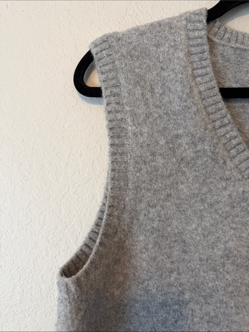 J. Crew Gray Sleeveless V-Neck Wool Knit Sweater Vest - Picture 2 of 5